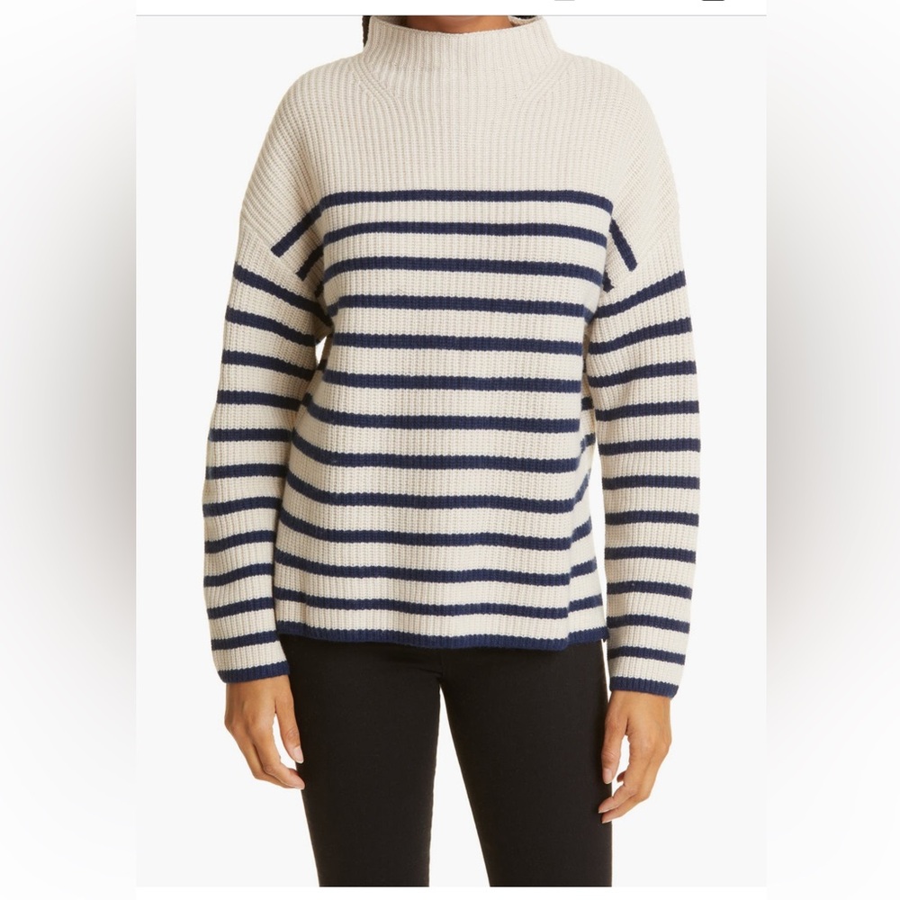 Rails Claudia Navy and White Striped Sweater